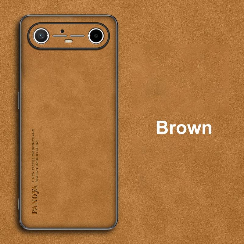 

Для чохла Tecno Pova Slim 5G Розкішний чохол для телефону з PU шкіри Для Tecno Spark Slim 4G Задня кришка Силіконовий протиударний Повний захист Tecno Spark Slim коричневий