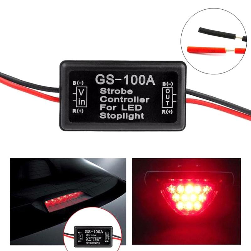 Universal12-24V Flash Strobe Controller Car Brake Light Flasher Module For Vehicles Auto Motorcycle Led Brake Stop Signal Light