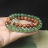 Myanmar Rosewood Double Circle Bracelet with Moving Ring Women Style