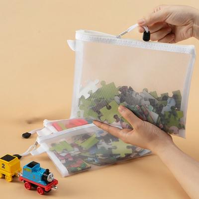 1/3/5PCS Cosmetic Organization Mesh Zipper File Bag PVC Document Folder Storage Bag A4/A5/A6 Moisture-proof Mesh Bag