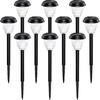 Super Bright Solar Lights, Waterproof 10 Pack, Dusk To Dawn Up To 12 Hrs Solar Powered Outdoor Pathway Garden Lights Auto On/Off, LED Landscape