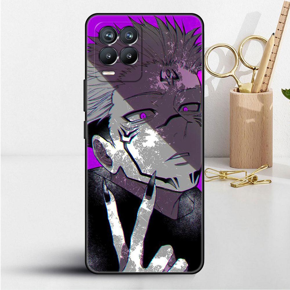 Süße Jujutsu Kaisen Anime-Hülle für Realme 8 C21y GT Neo 2 3 8i C21 7 C11 6 C12 C35 C3 GT 9 Pro C12 Silikon-TPU-Telefonabdeckung