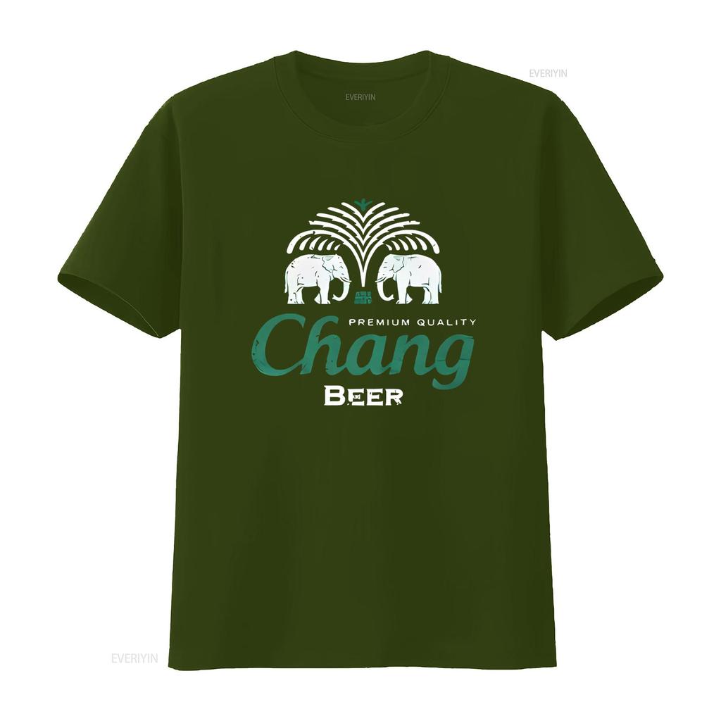 Chang Beer Thailand Elephant Bangkok Logo Premium Quality Fun Cult T Shirt For Hangover Vintage Washed Stylish Graphic