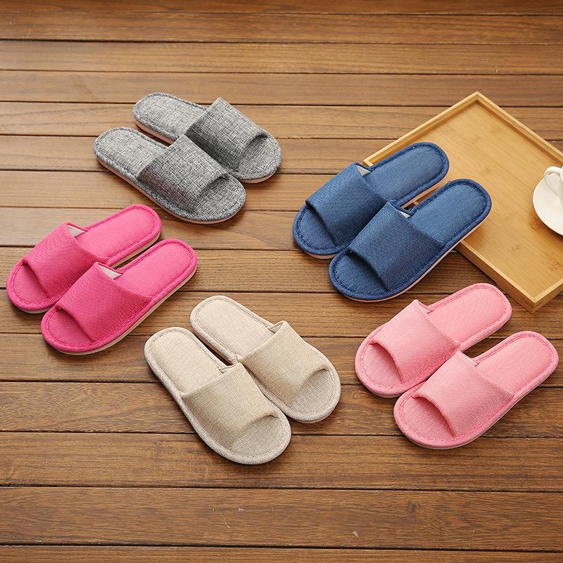 Women's Cotton and Linen Slippers - Spring/Autumn Indoor, Anti-Slip, Unisex