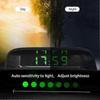 Autoklokken met Nachtweergave Thermometer Auto Interieur Plak-op Digitale Klok Zonne-energie 24-Uurs Autoklok