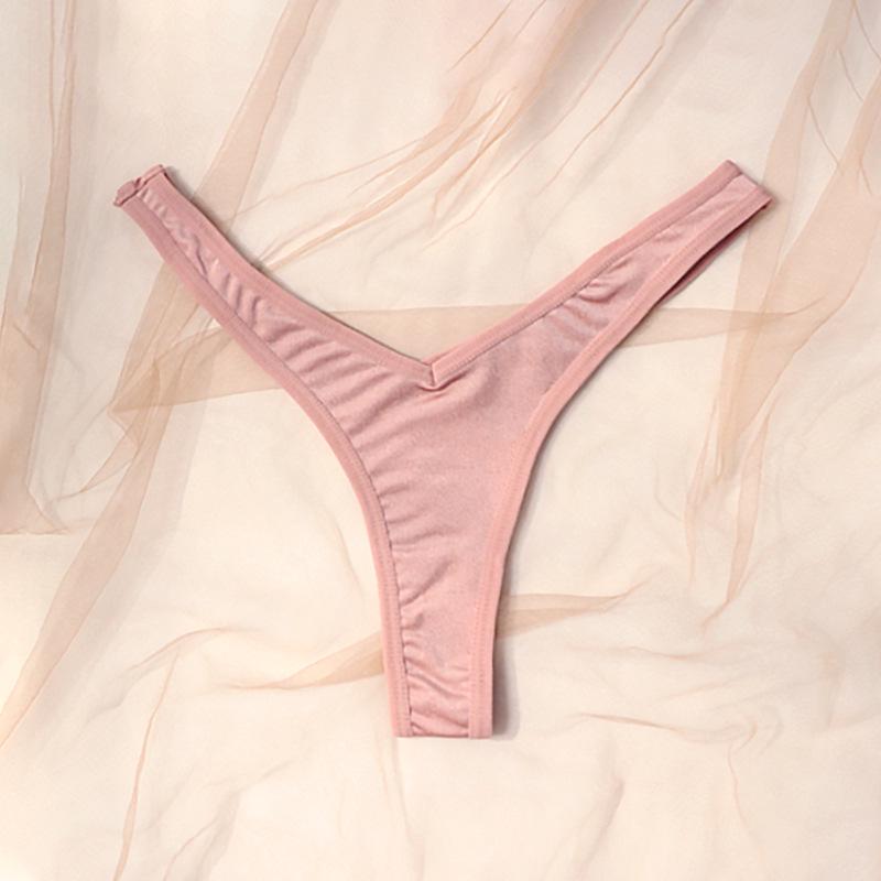 T1885 Women's Sexy Low-Rise Antibacterial Cotton Thong Panties - New 2022 European & American Triangle Design