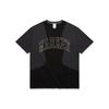 X Market Collaboration FW22 Color Block Printed Crew Neck Short Sleeve T-Shirt Men Tops Black 535081-01