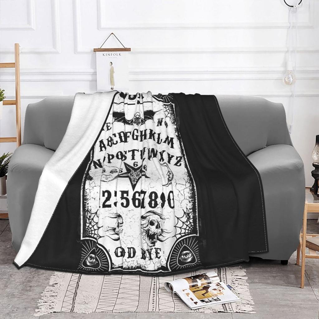 Ouija Board Bat Black Blanket Soft Warm Flannel Throw Blanket Plush for Bed Living Room Picnic Travel Home Sofa