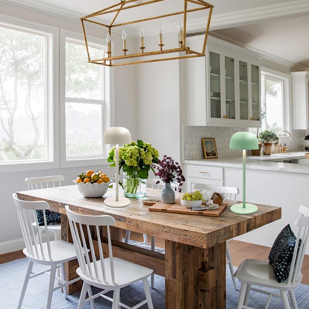 Cordless Table Lamp Rechargeable LED Desk Lamp Bedside Lamp with Detachable Lamp Pole Touch Control