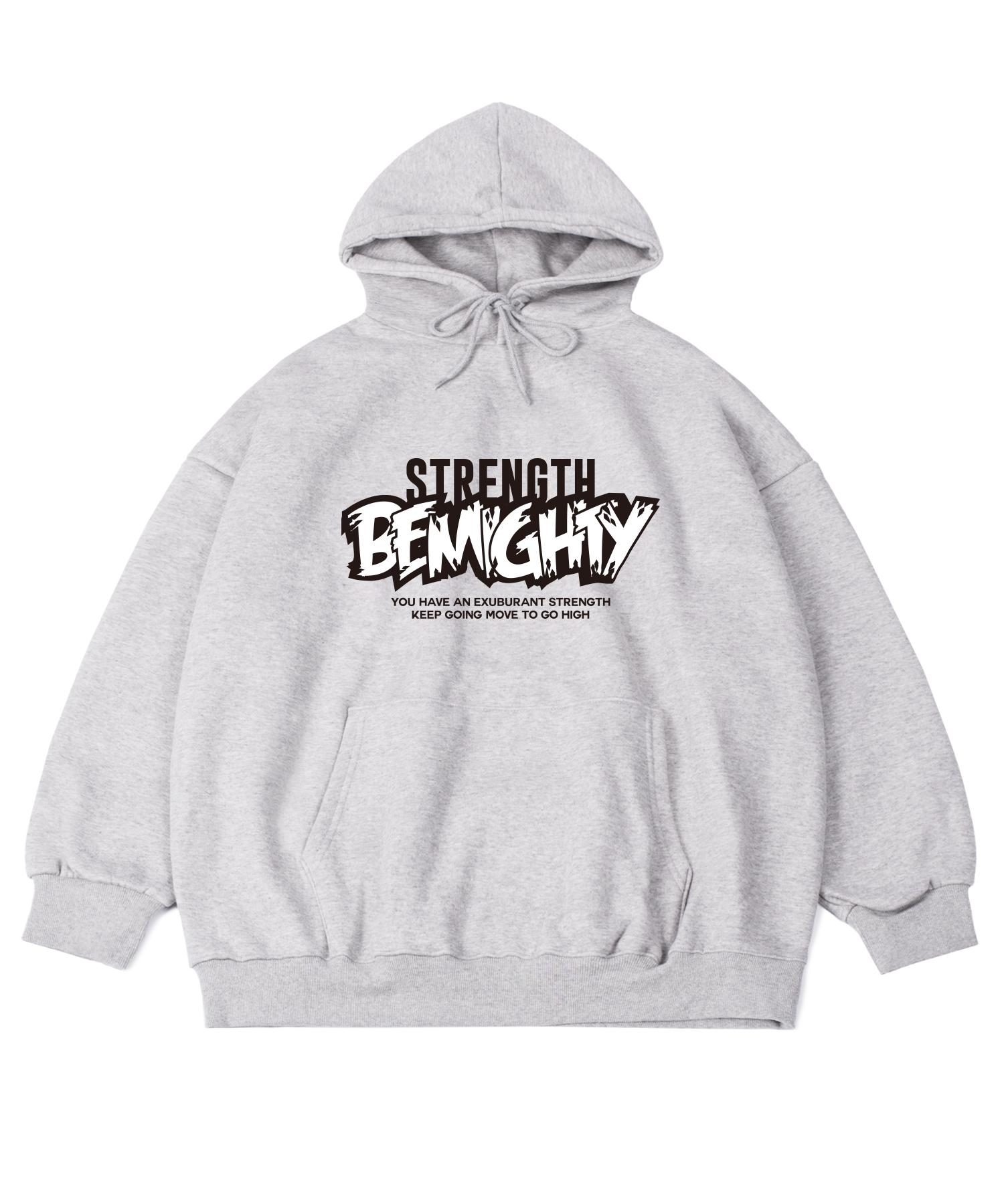 B Mighty Wild Vintage Brushed Oversized Hoodie [Gray] Grey/L