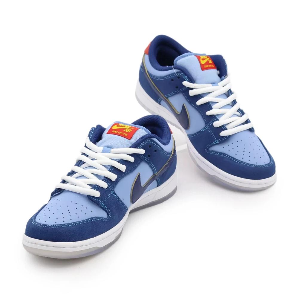 DX5549-400 Nike Dunk Low SB Why So Sad? Coastal Blue Speed Yellow Red (Men's)