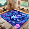Underwater Fish Theme Soft Crystal Velvet Rug Custom Name & Text Print Non Slip Floor Rug for Bedroom Living Room
