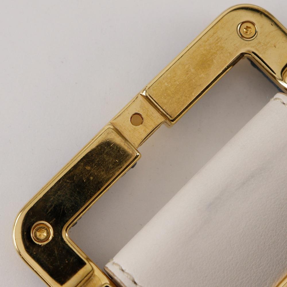 Bally Janelle Handbag JORAH 2WAYShoulder White / Blue Leather Women Used