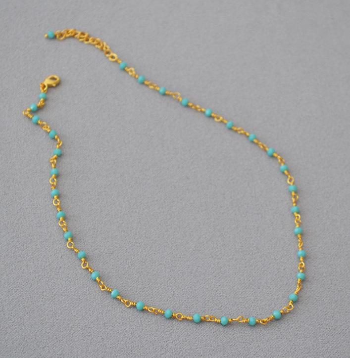 Yang Caiyu French Black Crystal Choker Necklace