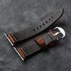 Handmade Top-grain Leather Strap Compatible with Apple Watch 9, 49mm 45 Vintage Thick Men's Genuine Leather Ultra