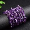 Natural Chip Stone Beaded Bracelet Irregular Crystal Gravel Stretch Bracelet Fashion Jewelry for Women Multiple Colors Available