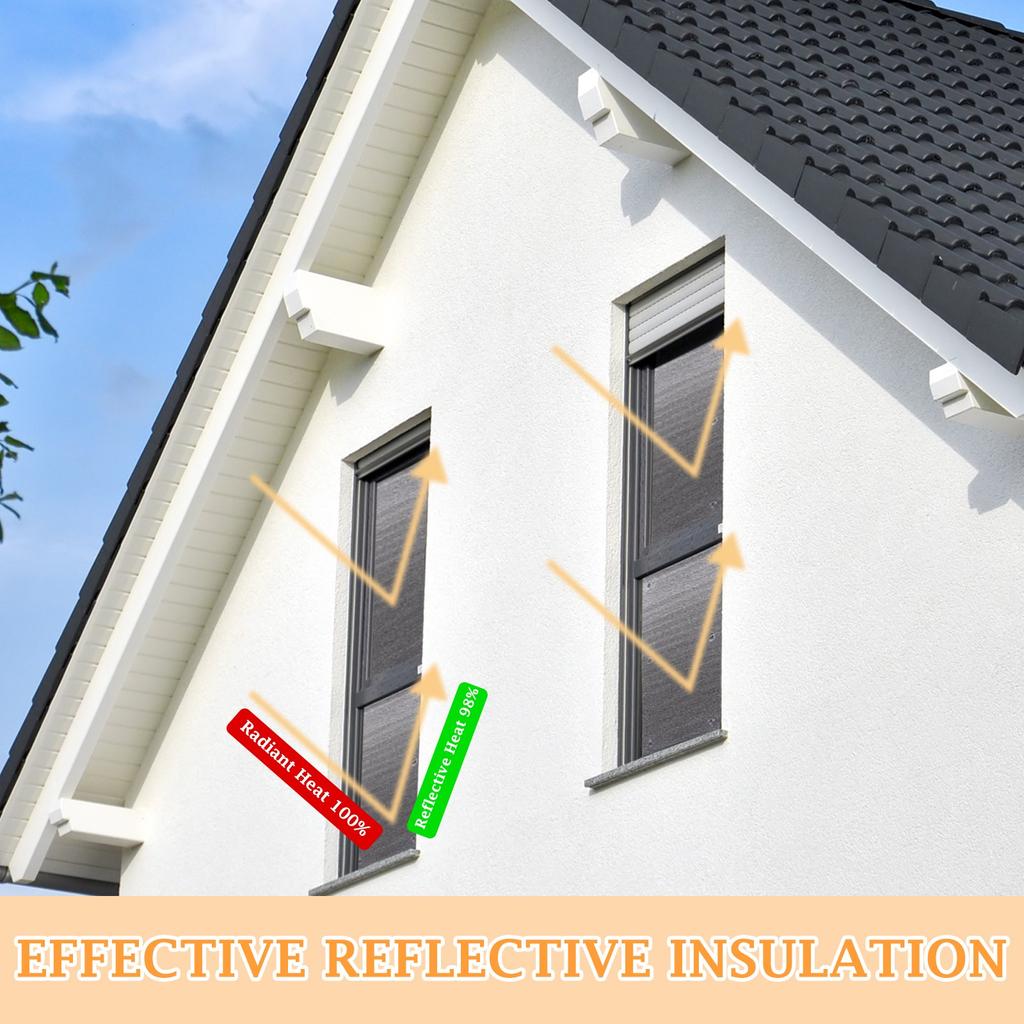 Sunroom Sunscreen Insulation Film Household  Glass Balcony Sunscreen Double Sided Aluminum Foil Reflective