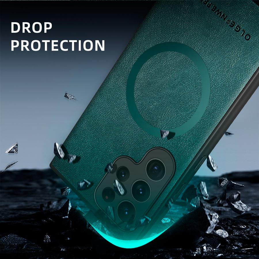 For Samsung Galaxy S24 Plus Case Leather Back Cover Galaxy S25 S20 Ultra Phone Case For Samsung S21 S22 S23 FE 5G Luxury Cover