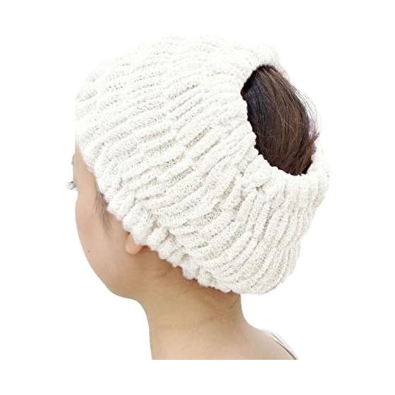OKA PLYS base epi Easy to dry bath hair turban White Free size PLYS base epi (turban hair band hair clip)