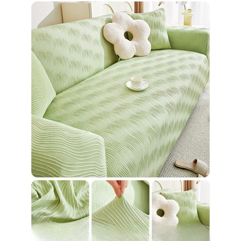 Cremefarbener Stretch-Sofabezug, All-Inclusive-Universalbezug, kratzfester Sofabezug, Vier-Jahreszeiten-Universalbezug