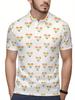 Men'S Short-Sleeve Polo Shirt with Flat Digital Print Pattern - No Texture