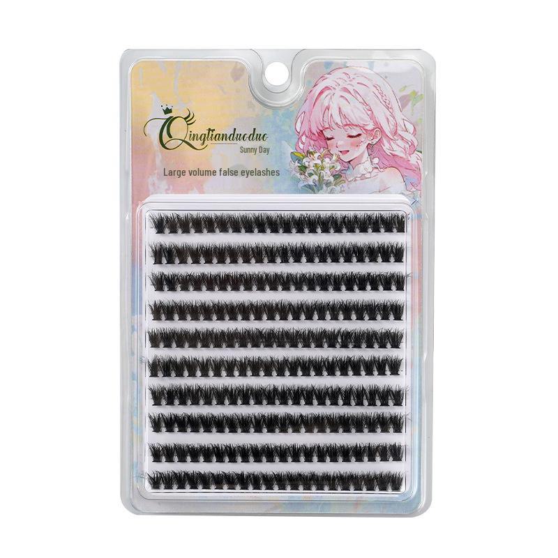 Segmented Cartoon Style Eyelashes - Natural Simulation with Messy Fried Hair Design for Thin Stems, Ideal for Women