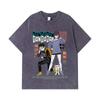 275 GSM Washed T-shirts 100% Cotton Dandadan V1 Momo Okarun Print Unisex Heavy Cotton T Shirt