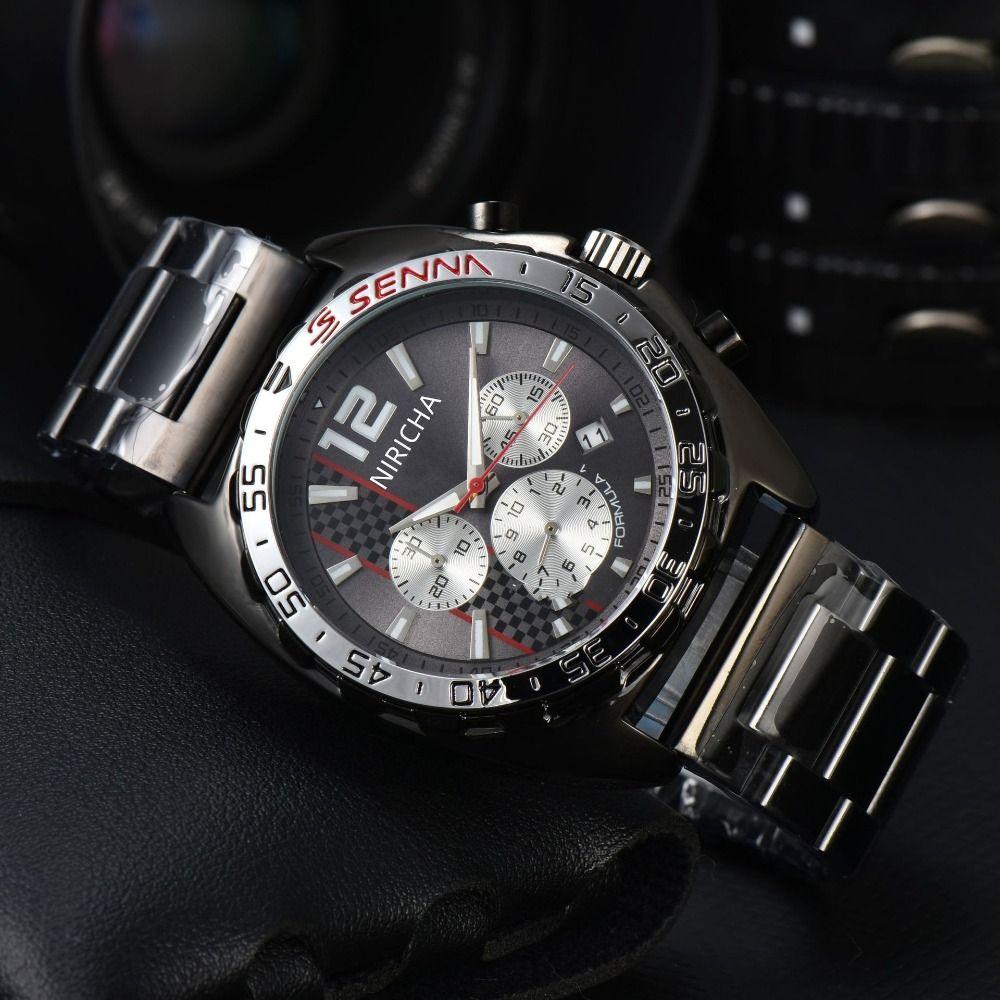 Stainless Steel Casual Watches Quartz Movement Chronograph New Fashion Style Clock