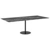 Schwarze Tischplatte 100 x 62 cm 8 mm Gehärtetes Glas mit Marmoreffekt