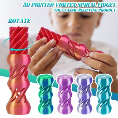 צעצוע דקומפרסיה מודפס בתלת מימד, פסל חודר ספירלי מסתובב להקלה על מתח וחרדה