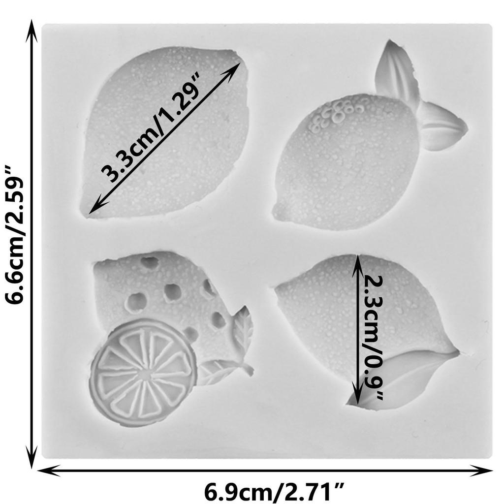 Lemon Silicone Mold Fruit Flower Lemon Slices Orange Fondant Molds Cake Decorating Tools Cupcake Topper Candy Resin Clay Chocolate Gumpaste Mold