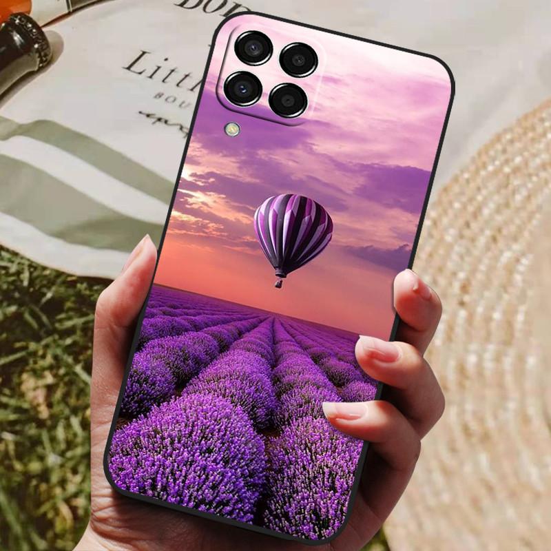 För Samsung Galaxy M33 Fodral M53 2022 Mode Silikon Skyddande Mjukt TPU Baksidesfodral för Samsung M53 5G Telefonfodral Svart Stötfångare