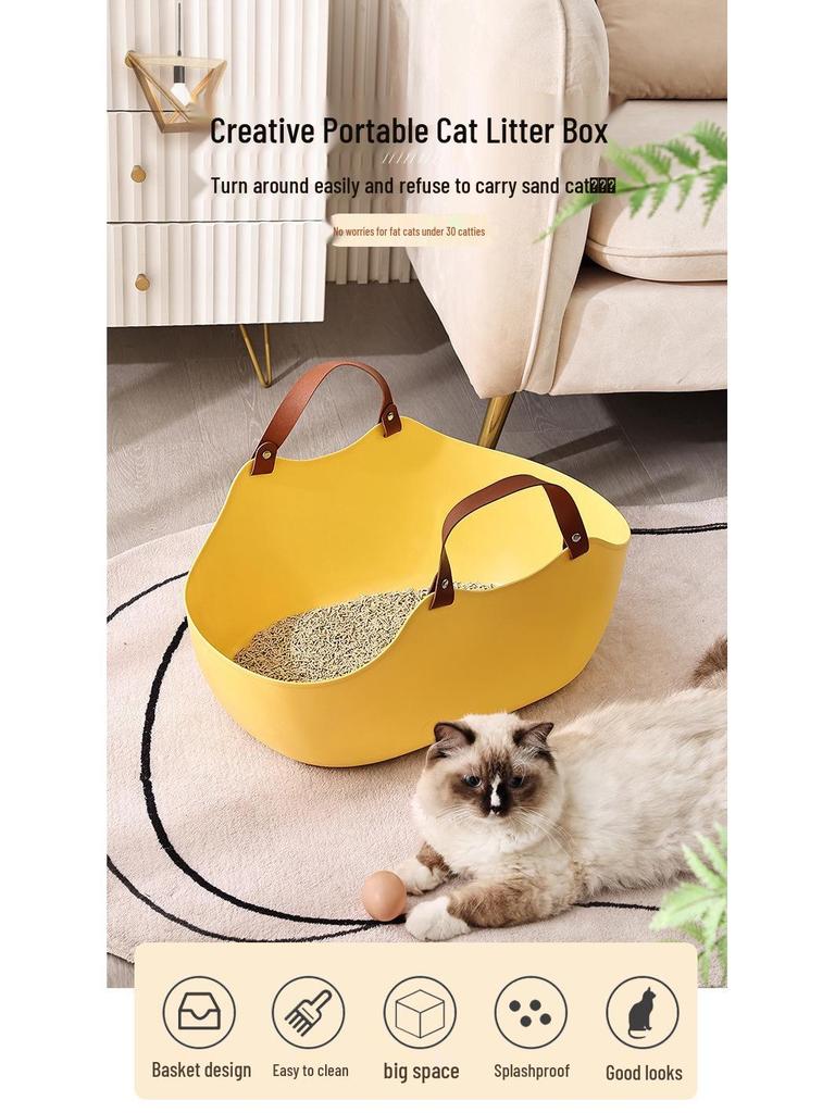 Portable Large Open Travel Cat Litter Box