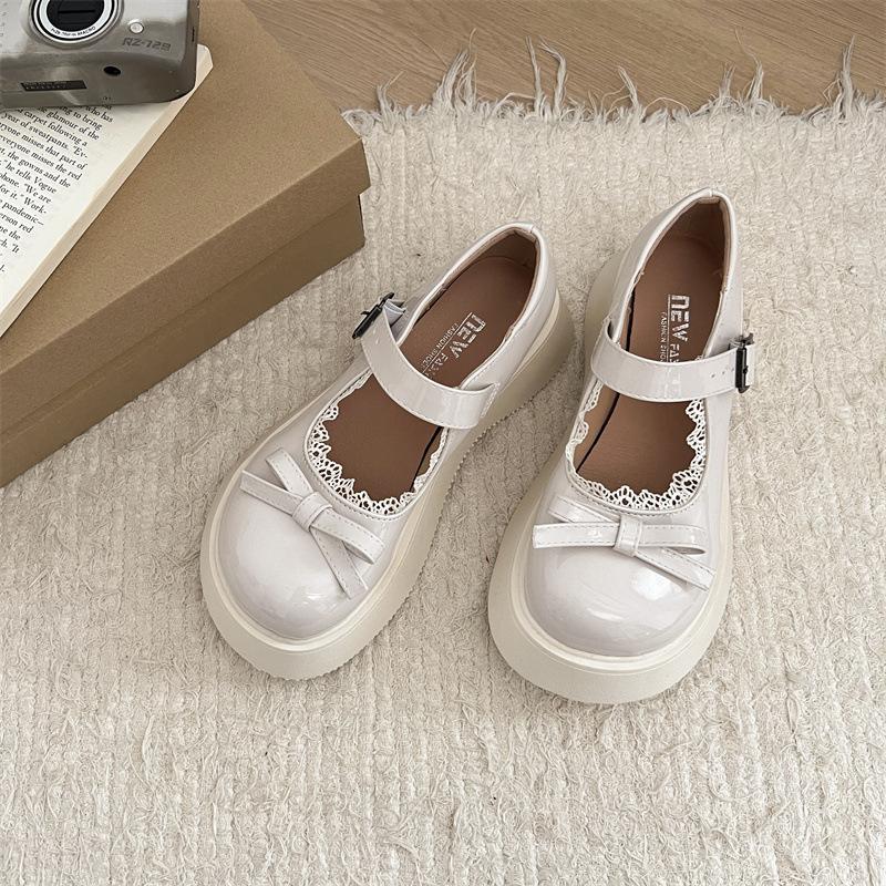 

Ретро туфли Мэри Джейн с круглым носком для женщин, весна и лето, новые, на толстой подошве, маленькие кожаные туфли 39