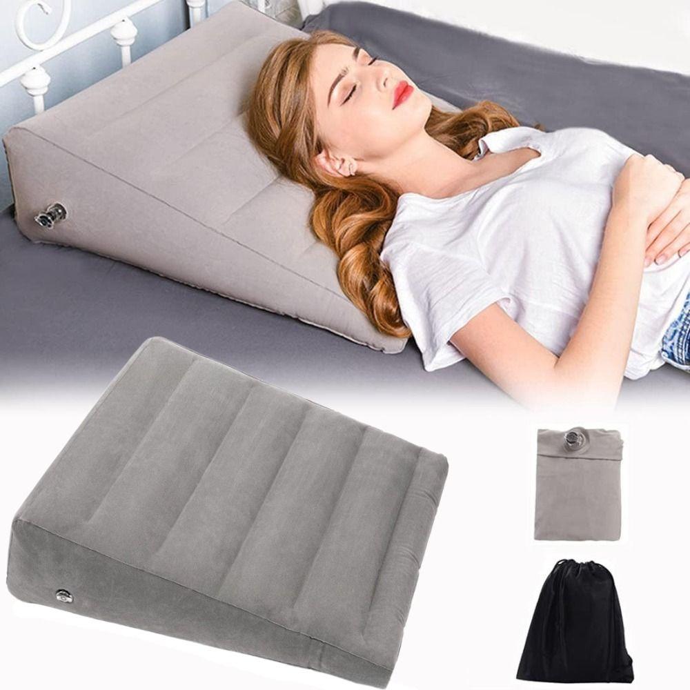 Back Support Wedge Pillow Ergonomic Inflatable Back Pillow for Travel Camping Sleeping