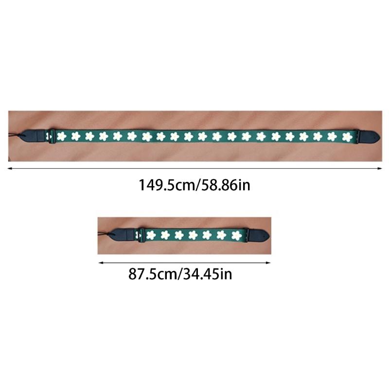 Adjustable Guitar Strap Printed Guitar Shoulder Strap Electric Guitar Shoulder Belt Guitar Accessories for Ukulele Bass