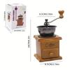 Hand Operated Coffee Grinder Solid Wood Vintage Classic Coffee Bean Grinder Ceramic Core Adjustable Grinder