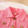 Girls' Pink Vest & Pleated Skirt 2Pcs Casual Outfit