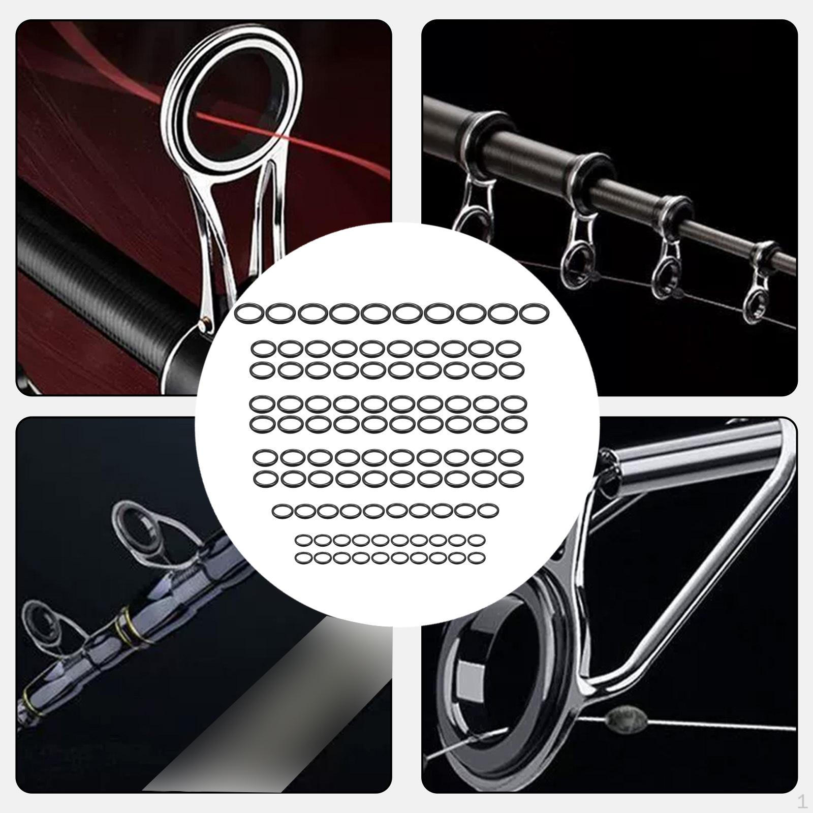 

100Pcs Fishing Rod Guides Tips Replacement Kit Tool Strong Accessories Ceramic for