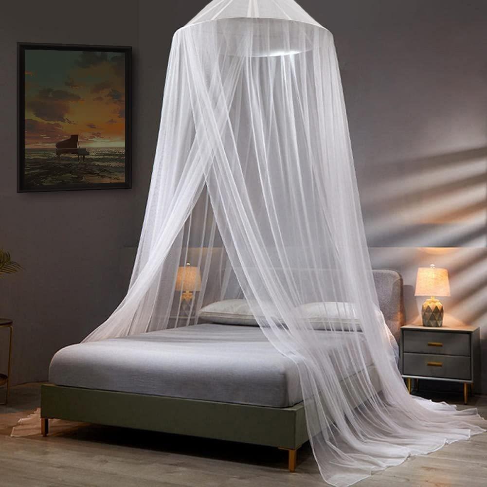 1/4Pcs Large Dome Mosquito Net Polyester Breathable Mosquito Mesh Net Hanging Bed Net Tent Fly Insect Repellent Protection Cover
