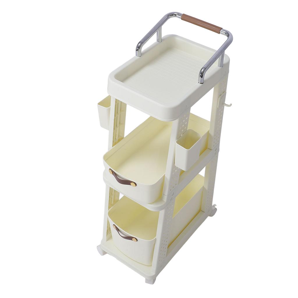 Rolling Utility Cart with Wheels Multi Functional Storage Trolley for   Living Room Kitchen Movable Storage