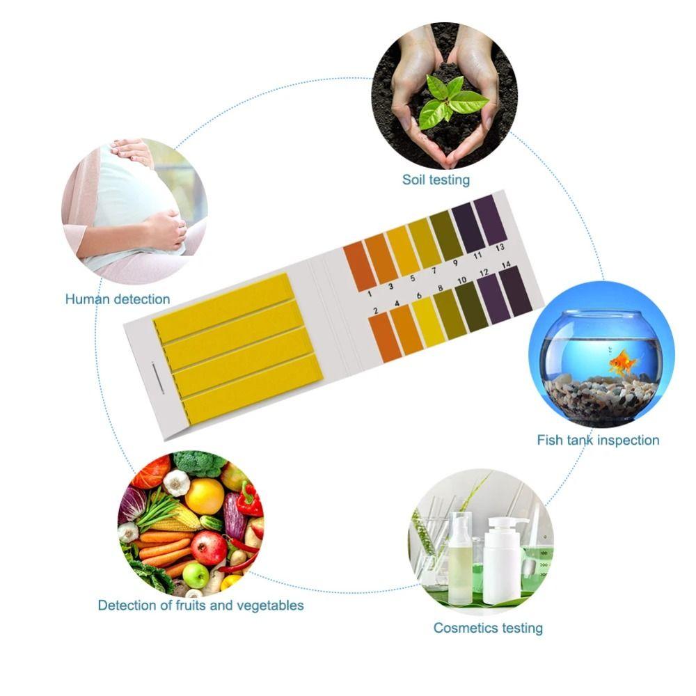 80 Strips/pcs Chlorine /PH /Bromine PH1-14 Litmus Paper  Water Testing
