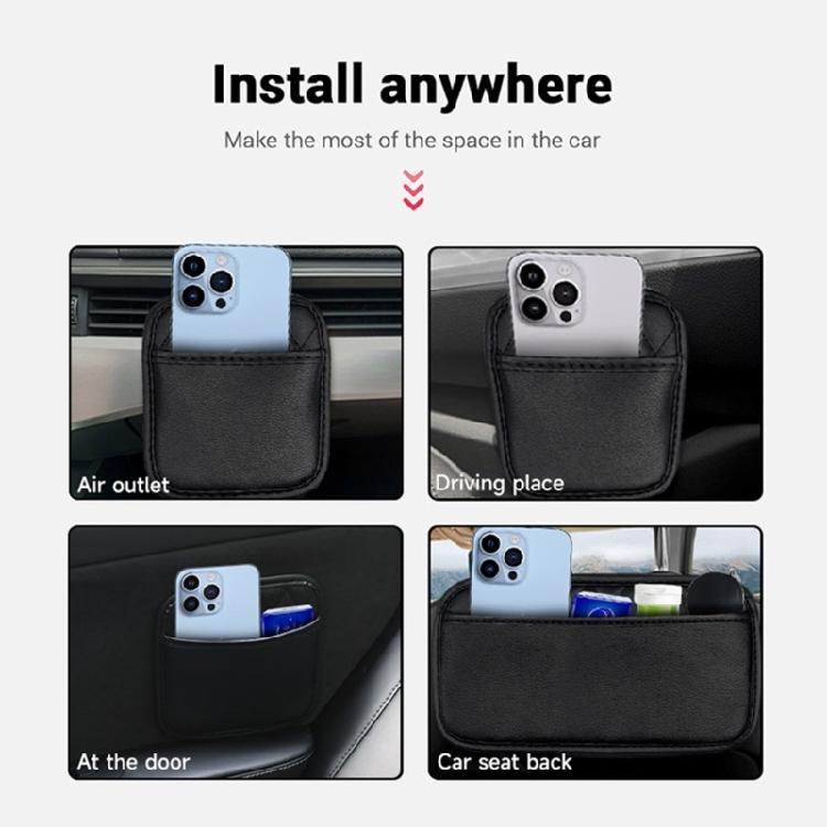 Multifunctional Leather Storage Organizers Bag Suitable for Cars Daily Commute Ensuring Orderly Arrangement of