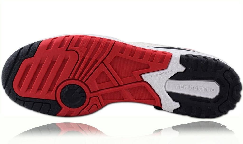 New Balance 550 Sneakers In Sea Salt Color with Red and Black