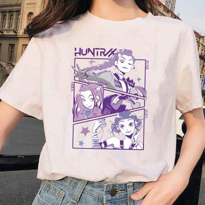 Hot Kpop Demon Hunters Mira Rumi Zoey Graphic T Shirt Women's Men's Fashion T-shirts Short Sleeve Shirts Summer T-shirts Tops