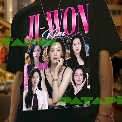 Kim Ji-won Retro Graphic Tee: Kdrama Unisex Cotton Blend Sweatshirt, Kim Jiwon Kdrama Shirt, Kim Jiwon Comfort Tees
