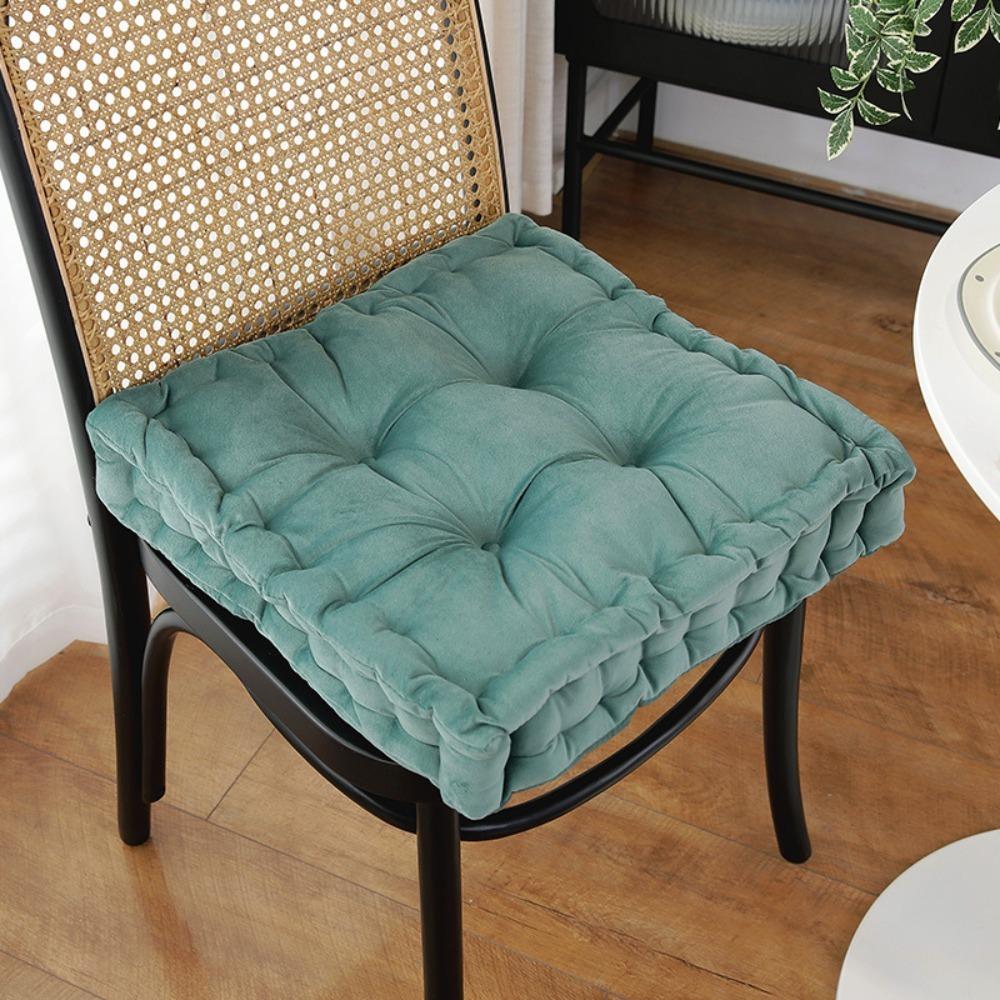 Square Chair Cushion Thicken Seat Pad Home Decor Velvet Tatami Cushion  Office