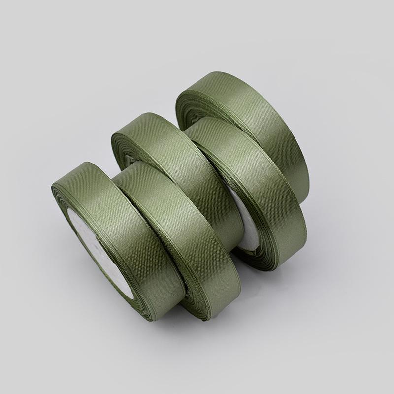 2.5cm Polyester Woven Ribbon for Flower Gift Packaging, Wedding Cakes, and Decorations in Silk Colors