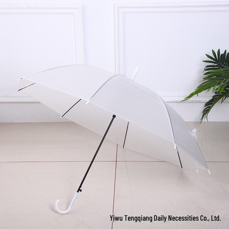Transparent Long Handle Straight Umbrella