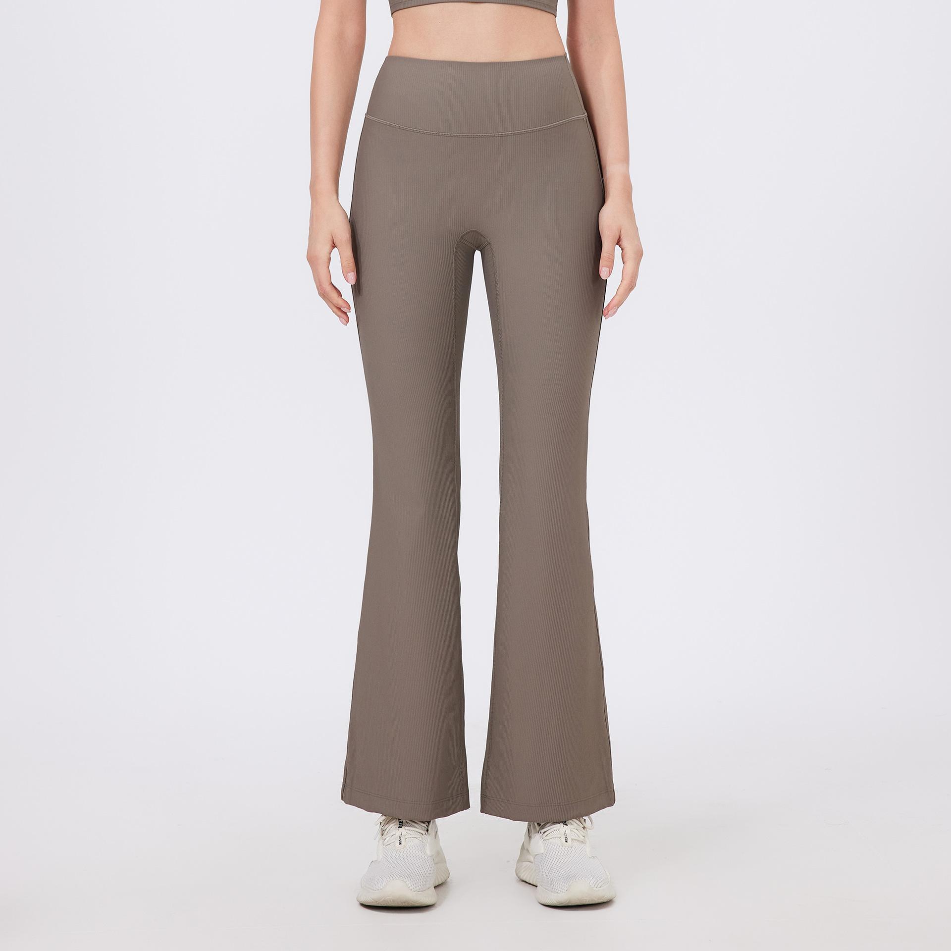 

Sweatpants Yoga Flared Pants Anti-crimping Sports Wide Leg Pants Fitness Pants High Waist Hip Lift Dance Micro Pants S